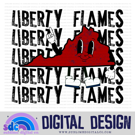 Flames • Sports • Instant Download • Sublimation Design