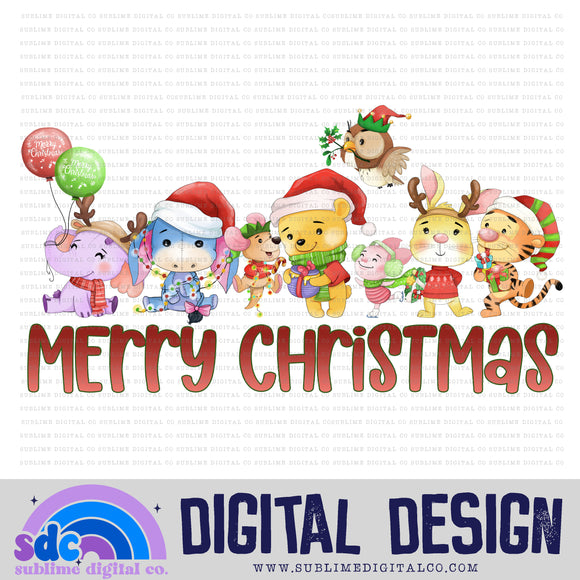 Merry Christmas • Honey Bear • Instant Download • Sublimation Design