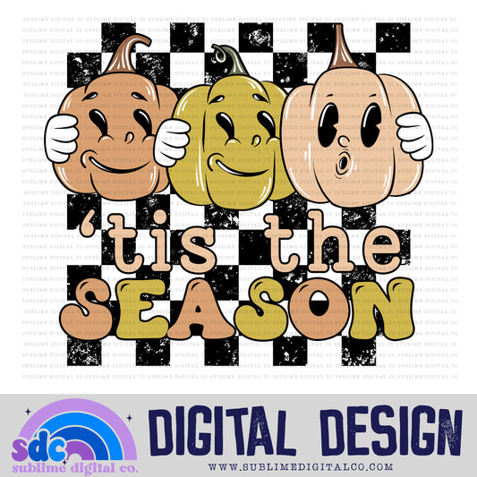 Tis the Season • Fall/Autumn • Retro Characters • Instant Download • Sublimation Design
