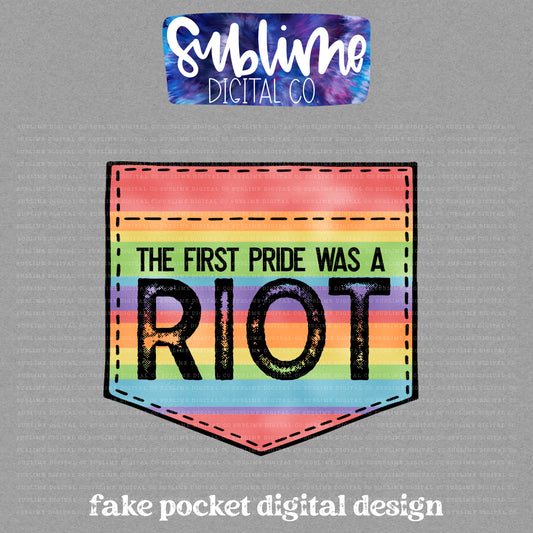 The First Pride • Pride • Fake Pocket • Instant Download • Sublimation Design