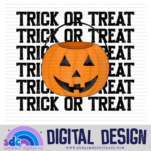 Trick or Treat - Orange • Halloween • Instant Download • Sublimation Design