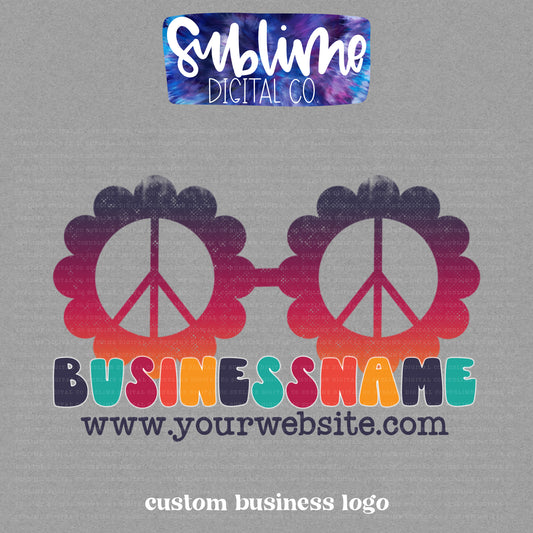 Retro Peace Glasses • Custom Logos • Custom Digital Designs