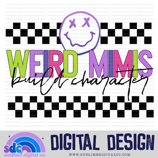 Weird Mimis Build Character - Pink/Purple • Mama • Instant Download • Sublimation Design