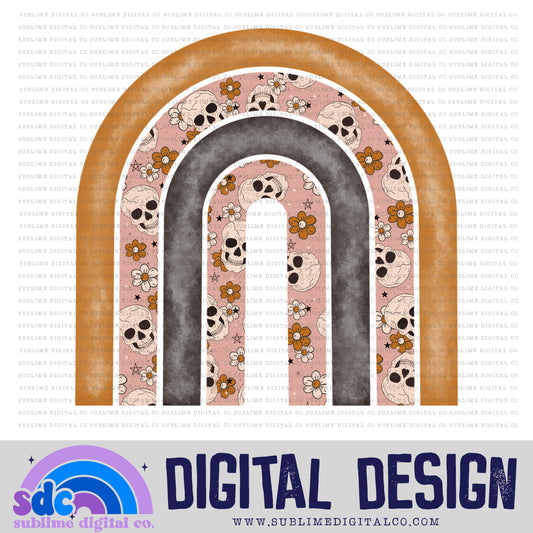 Floral Skulls • Rainbow • Elements • Digital Design • Instant Download • Sublimation