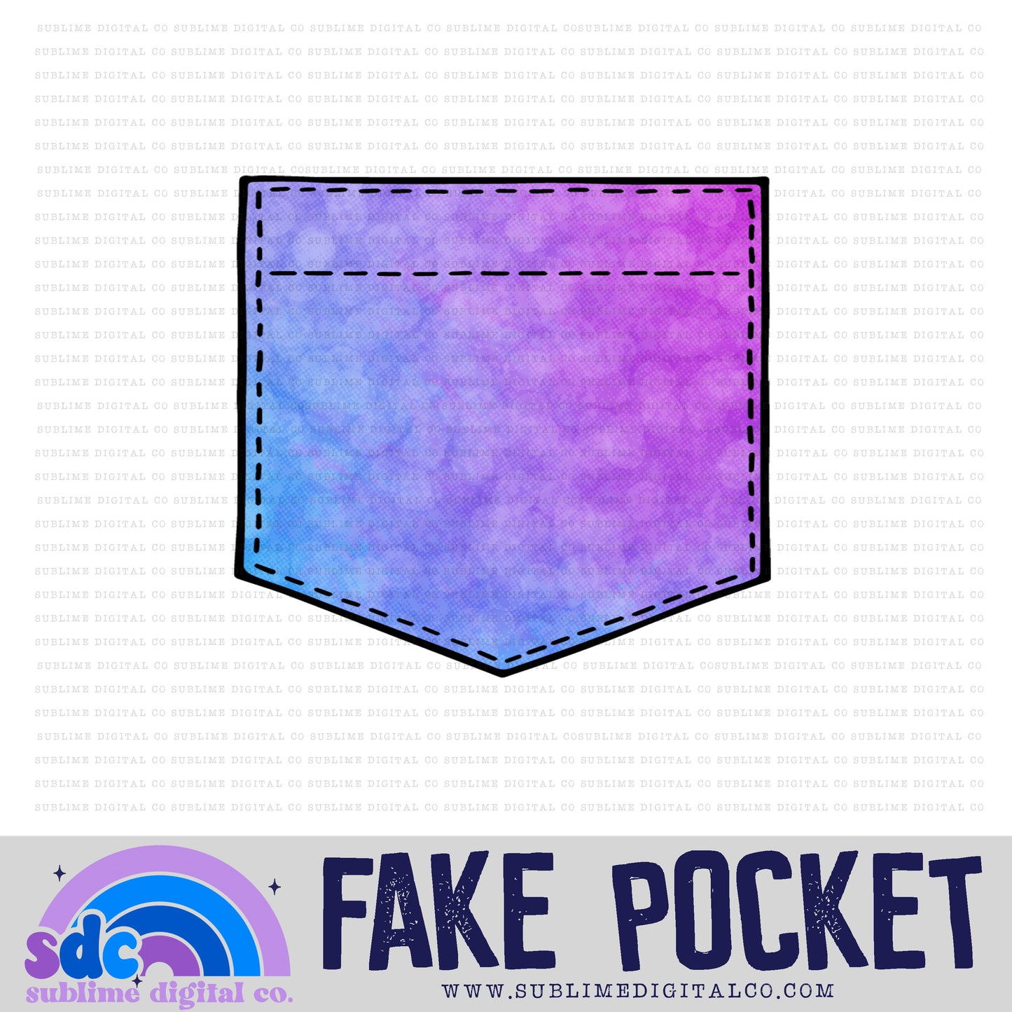 Blue Purple Bokeh • Fake Pocket • Instant Download • Sublimation Design