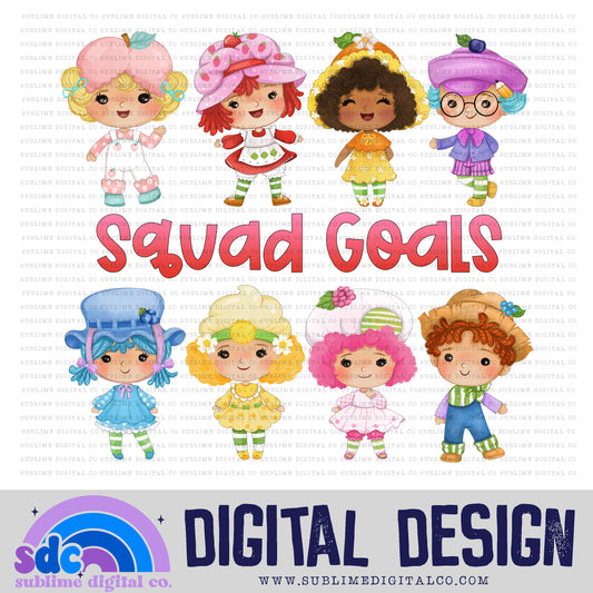 Squad Goals • Strawberry Girl • Instant Download • Sublimation Design