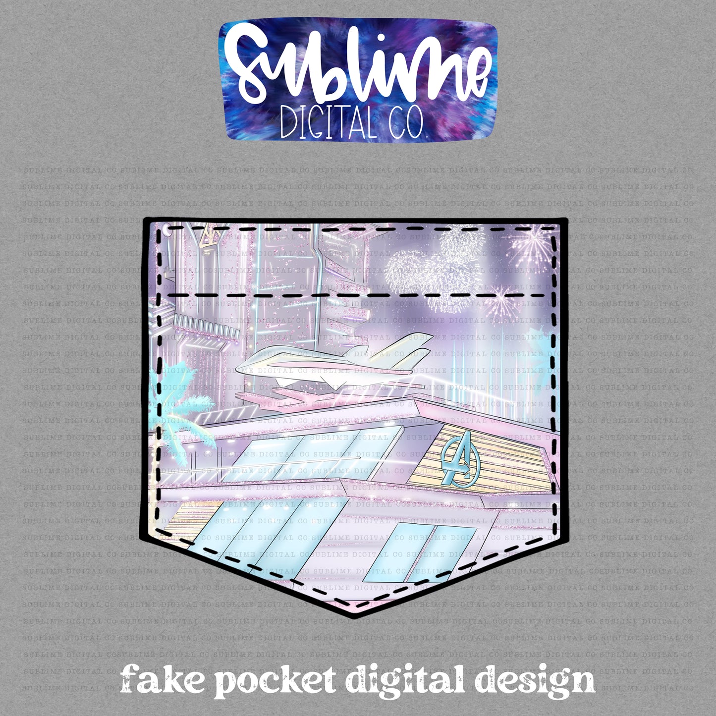 Campus • Fake Pocket • Instant Download • Sublimation Design