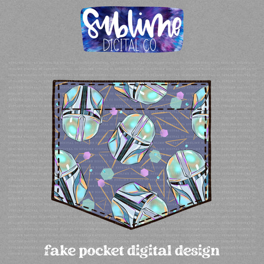Bounty Hunter • Fake Pocket • Instant Download • Sublimation Design