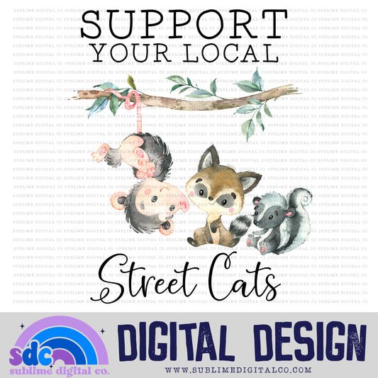 Street Cats  • Instant Download • Sublimation Design