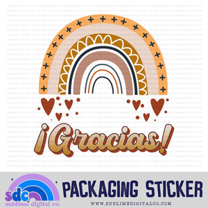 Gracias! • Arcoíris | Small Business Stickers | Digital Download | PNG File