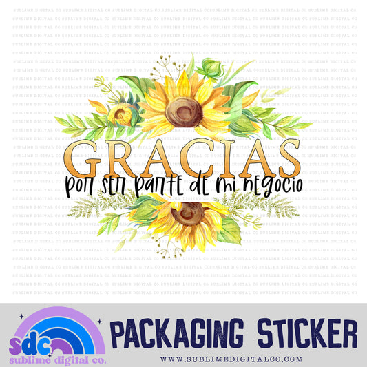 Gracias Por Ser Parte De Mi Negocio  | Small Business Stickers | Digital Download | PNG File