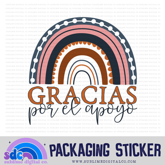 Gracias Por El Apoyo • Arcoíris | Small Business Stickers | Digital Download | PNG File