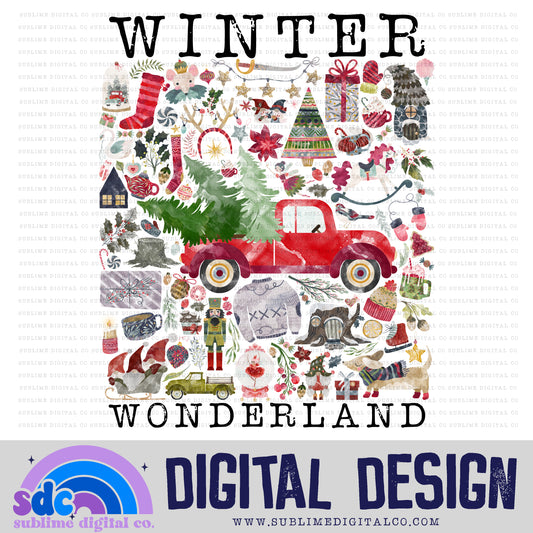 Winter Wonderland • Christmas • Instant Download • Sublimation Design