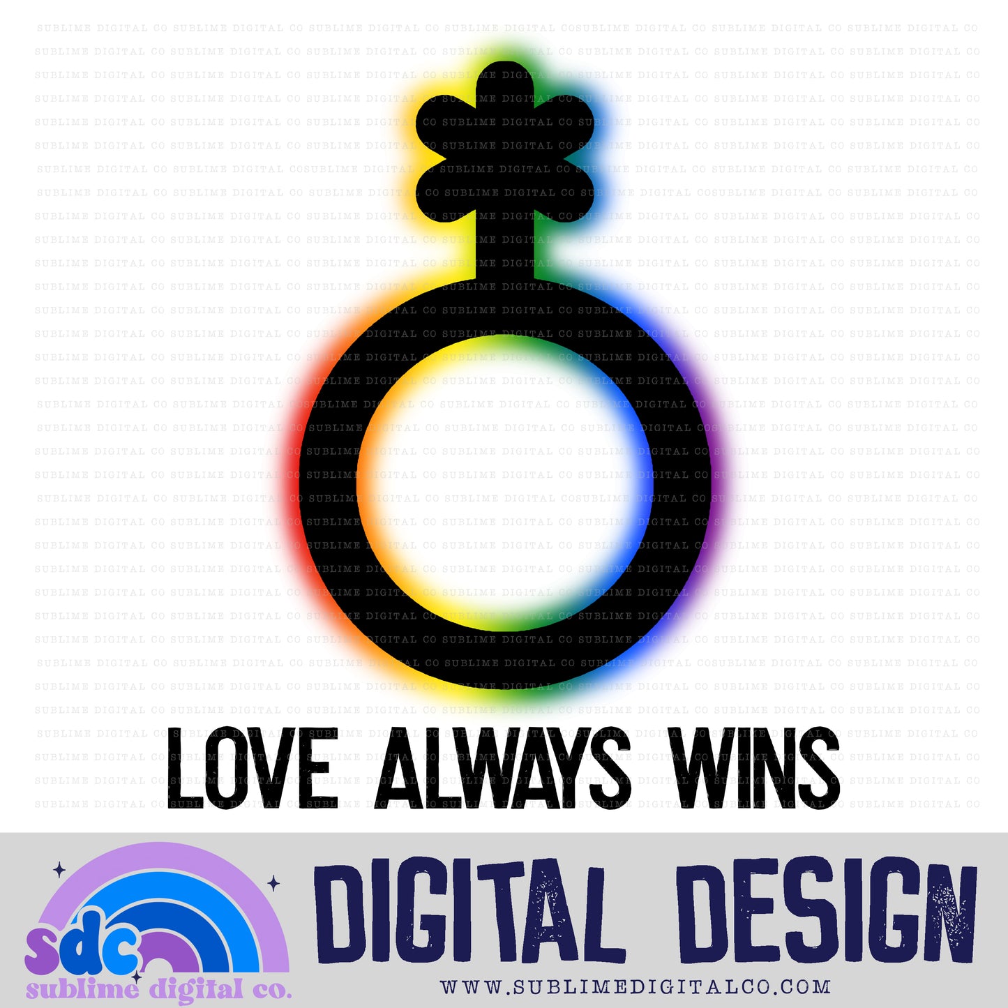 Love Always Wins - Gender Queer • Pride • Instant Download • Sublimation Design