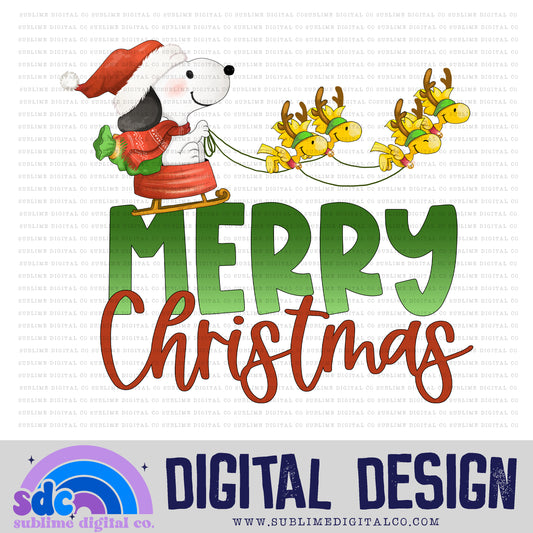 Merry Christmas • Puppy & Friends • Instant Download • Sublimation Design