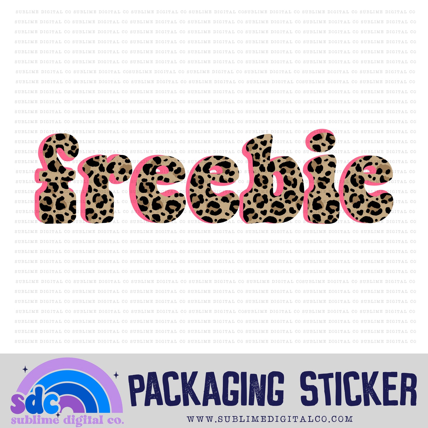 Freebie - Leopard | Small Business Stickers | Digital Download | PNG File