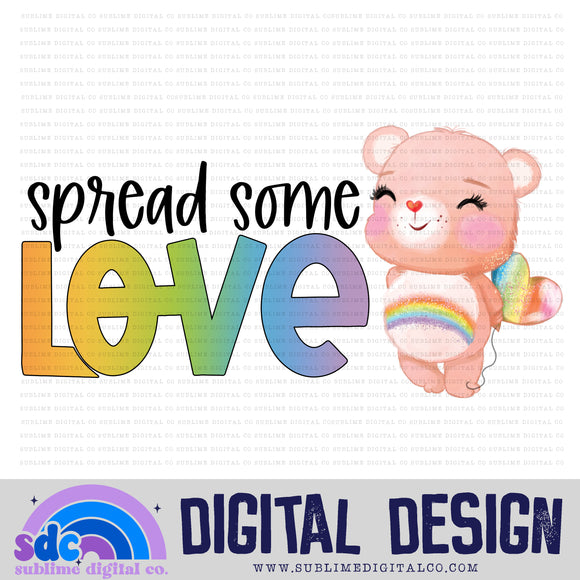Spread Some Love • Rainbow Bears • Instant Download • Sublimation Design