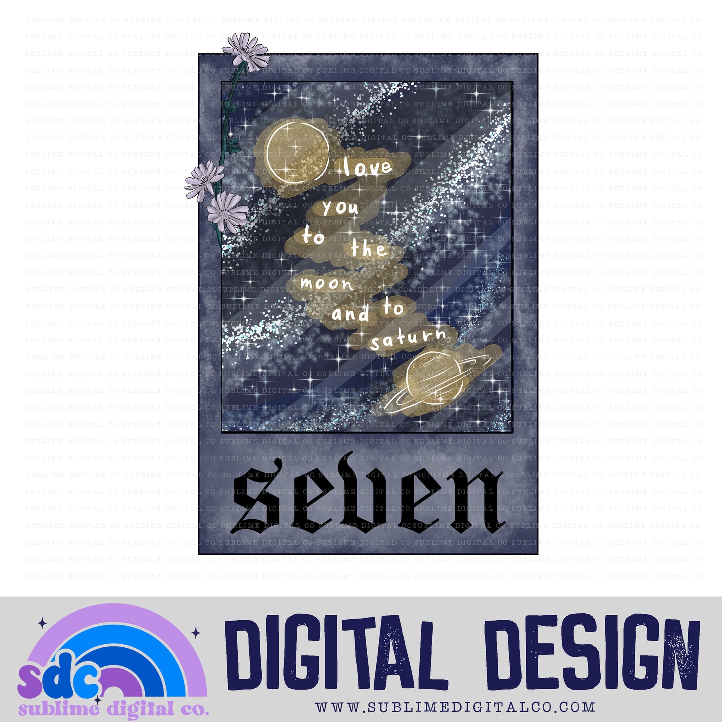 Seven • TS • Instant Download • Sublimation Design