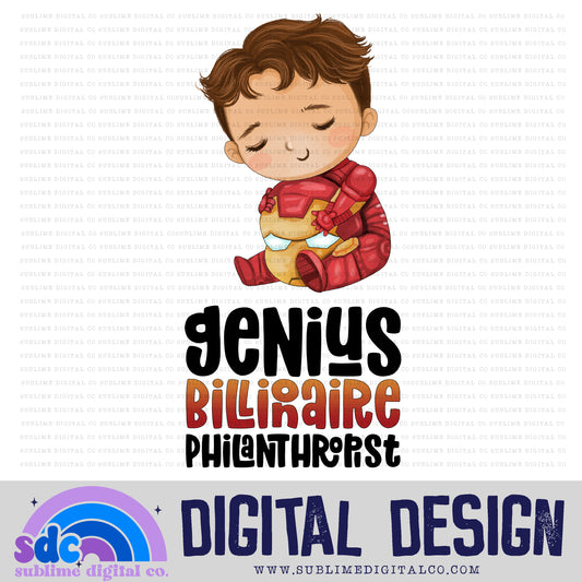 Genius • Baby Heroes • Instant Download • Sublimation Design