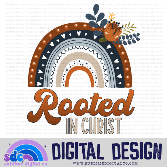 Rooted in Christ • Rainbows • Instant Download • Sublimation Design