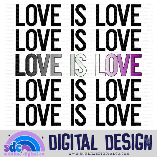 Love is Love - Asexual • Pride • Instant Download • Sublimation Design