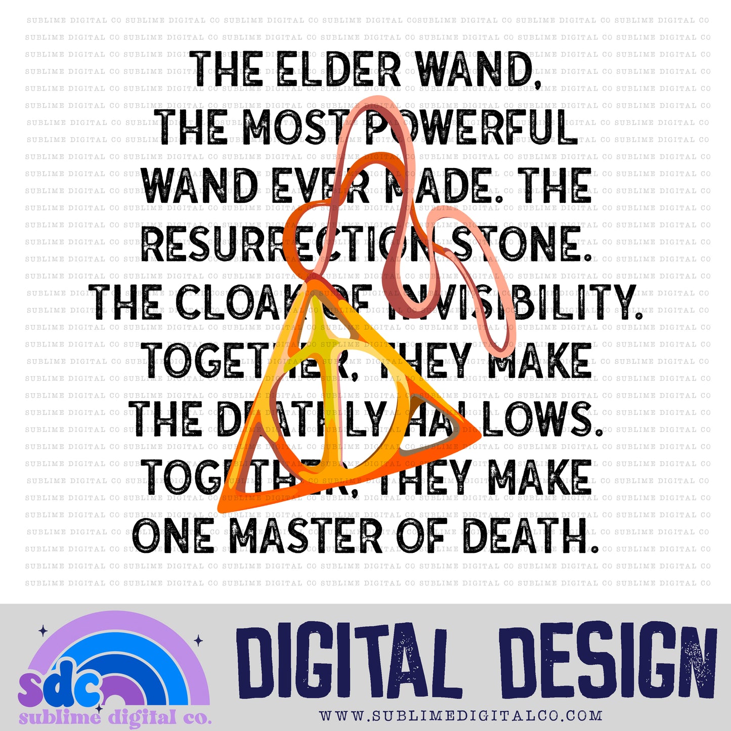 Master of Death • Wizards • Instant Download • Sublimation Design