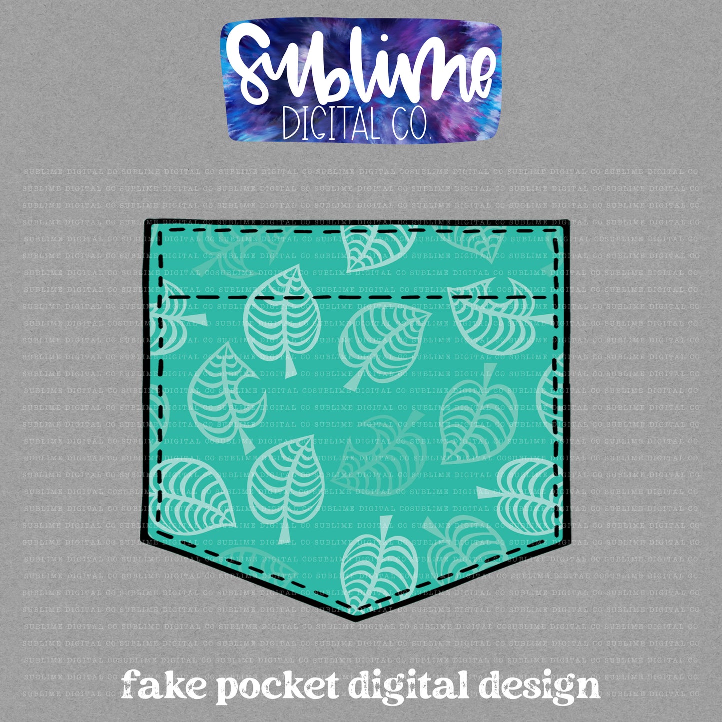 AC • Fake Pocket • Instant Download • Sublimation Design