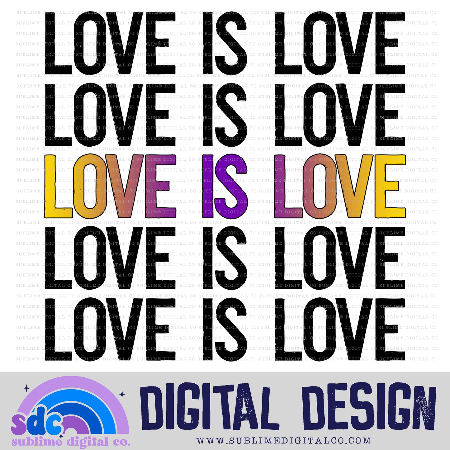 Love is Love - Intersex • Pride • Instant Download • Sublimation Design