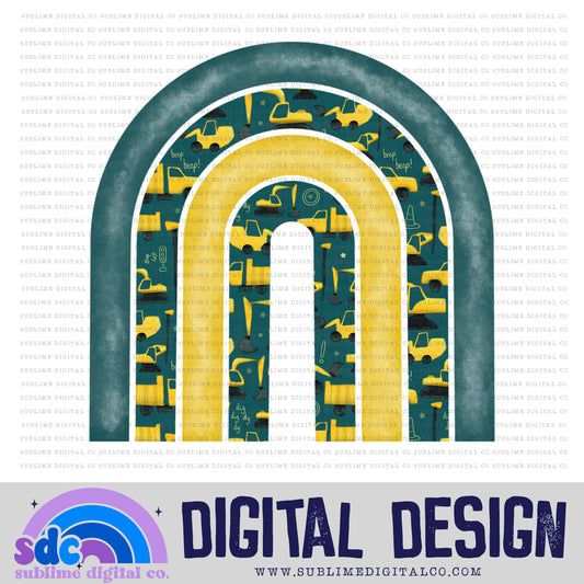 Construction Cars • Rainbow • Elements • Digital Design • Instant Download • Sublimation