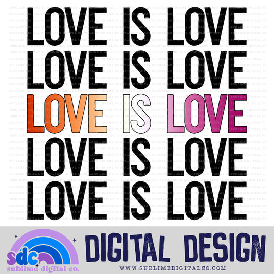 Love is Love - Lesbian • Pride • Instant Download • Sublimation Design