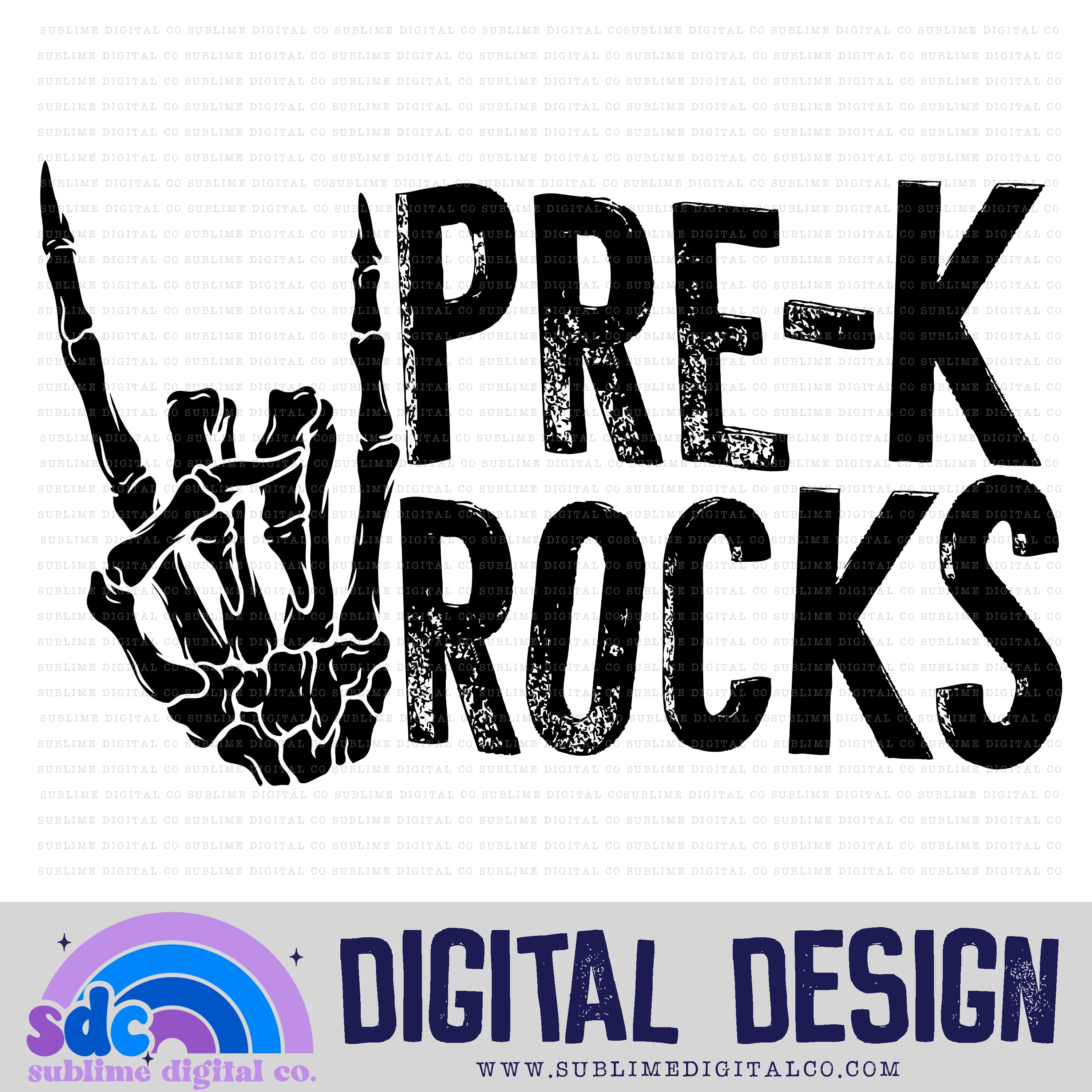 Pre-K Rocks • Single Color • School • Instant Download • Sublimation D ...