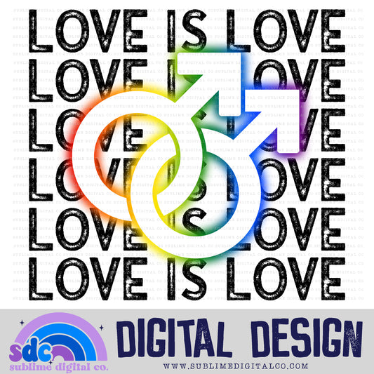 Love is Love - Neon - Lesbian • Pride • Instant Download • Sublimation Design