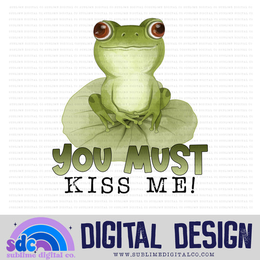 Kiss Me • Princess Frog • Princesses • Instant Download • Sublimation Design