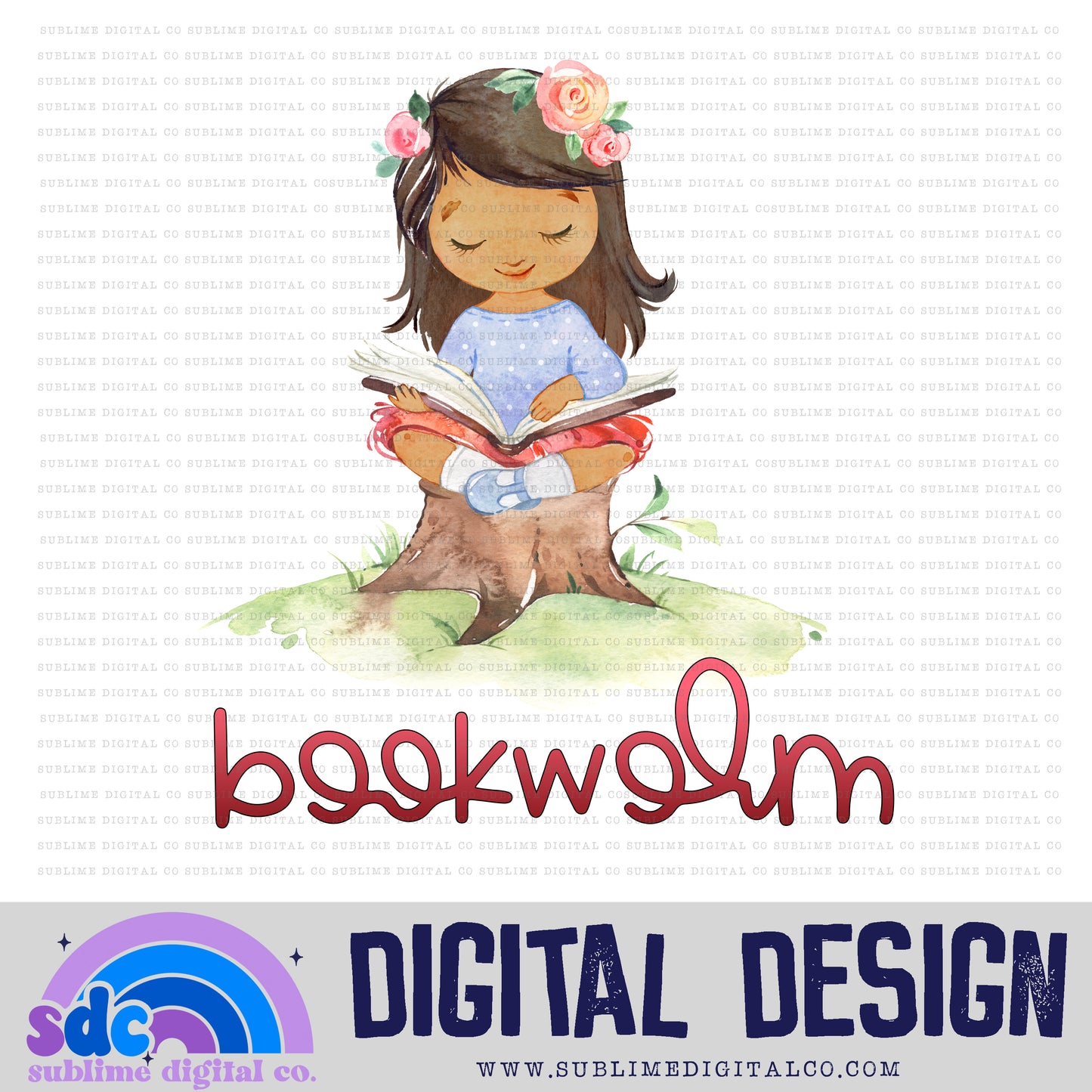 Bookworm • Books • Instant Download • Sublimation Design