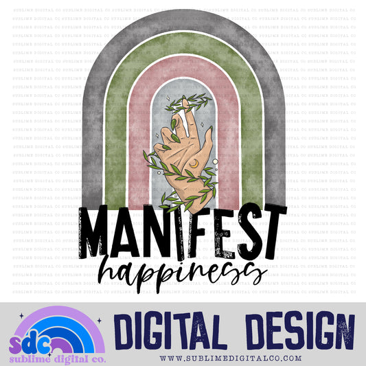 Manifest Happiness • Witchy • Instant Download • Sublimation Design