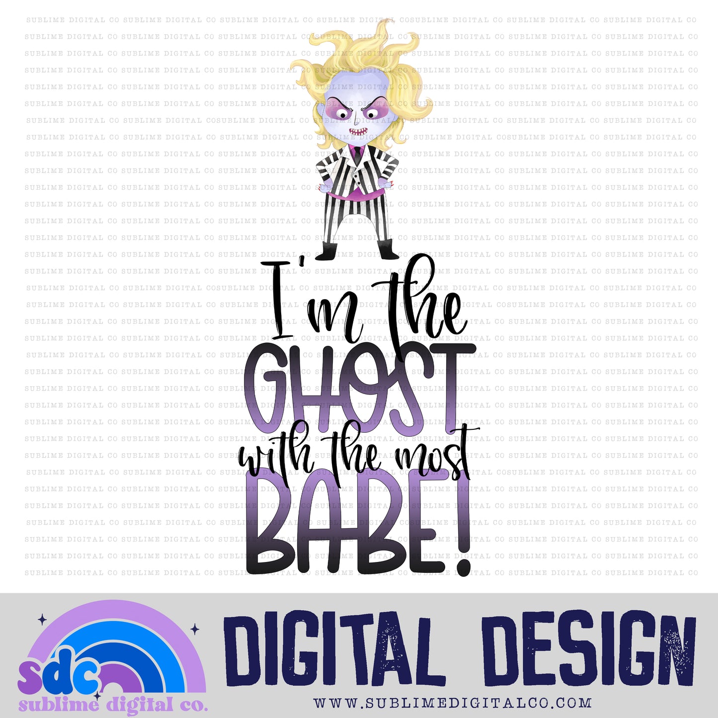 Ghost with the Most • Beetle Guy • Instant Download • Sublimation Design