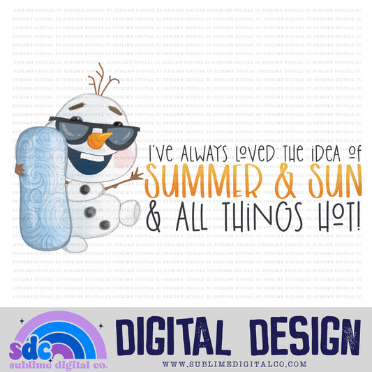 Summer & Sun • Princess • Instant Download • Sublimation Design