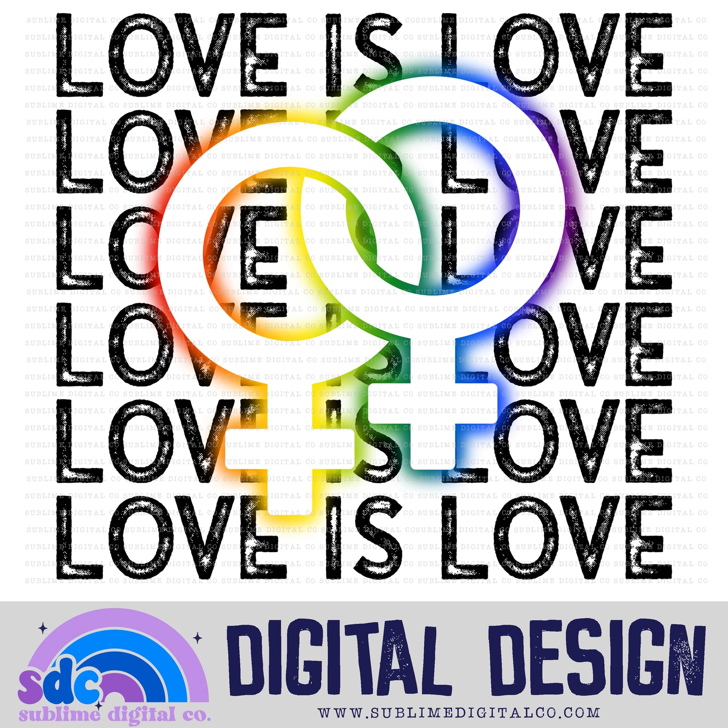 Love is Love - Neon - Gay • Pride • Instant Download • Sublimation Design