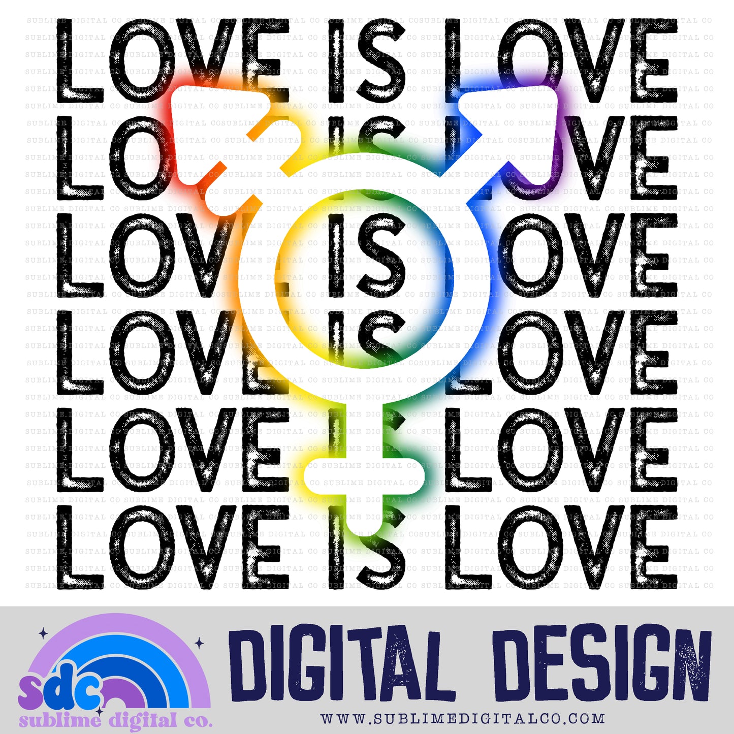 Love is Love - Neon - Trans • Pride • Instant Download • Sublimation Design