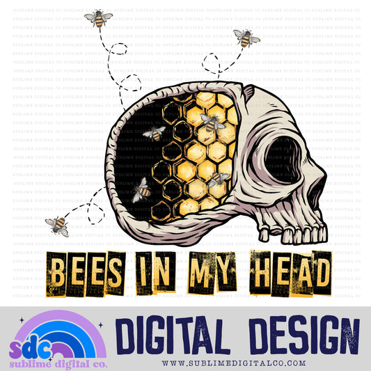 Bees in My Head • Mental Health Awareness • Instant Download • Sublimation Design