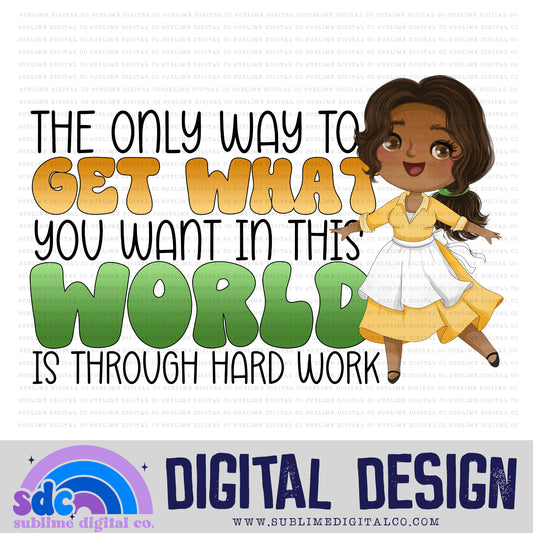 Hard Work • Princess Frog • Princesses • Instant Download • Sublimation Design