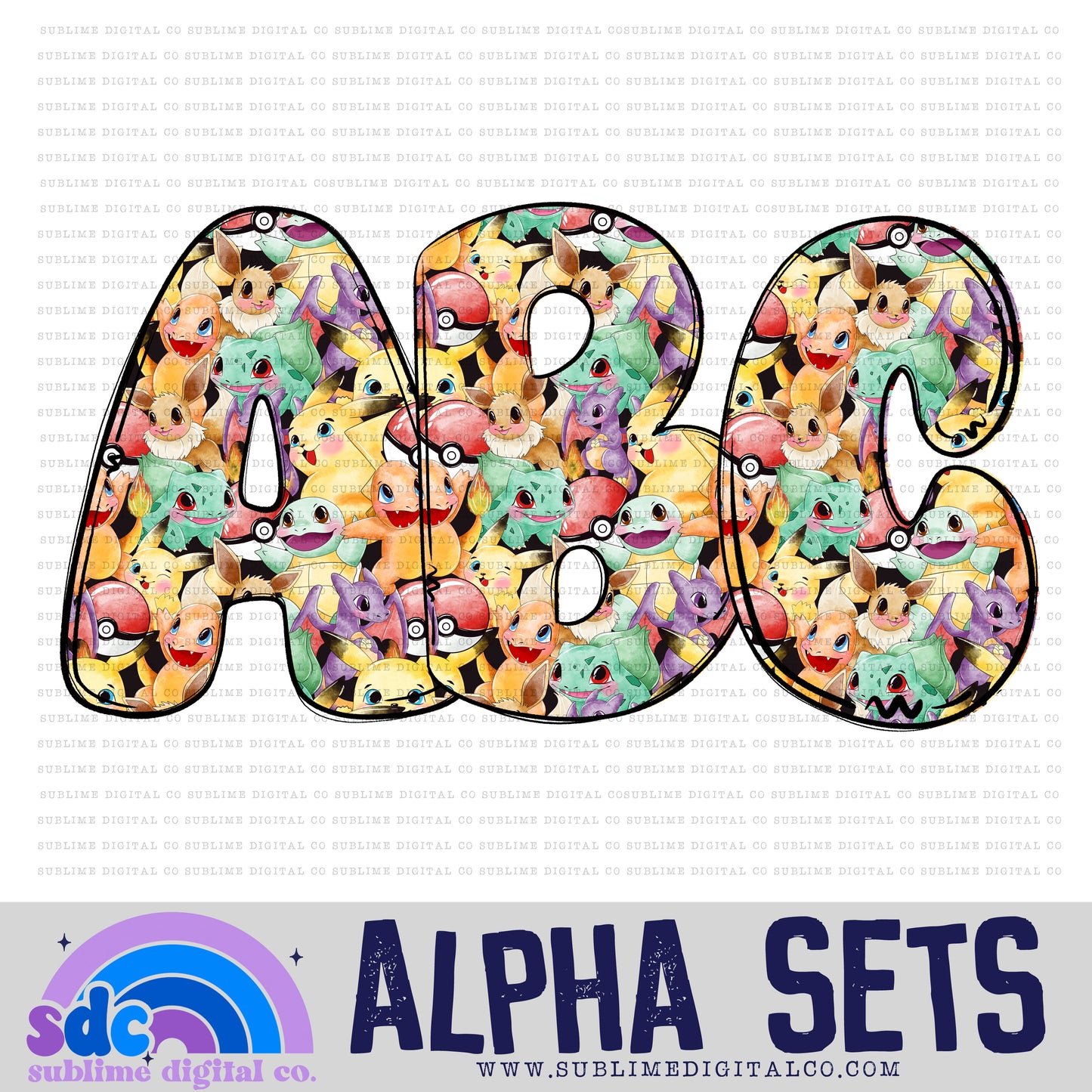 Mythical Creatures • Alpha Sets • 26 PNG Files • Digital Download