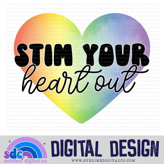 Stim Your Heart Now • Neurodivergent • Instant Download • Sublimation Design