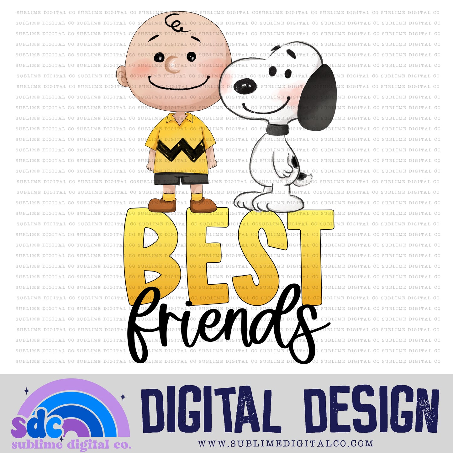 Best Friends • Puppy & Friends • Instant Download • Sublimation Design