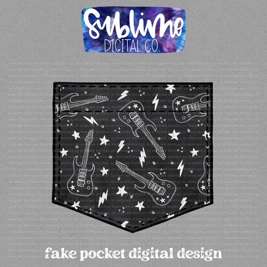 Rockstar • Fake Pocket • Instant Download • Sublimation Design