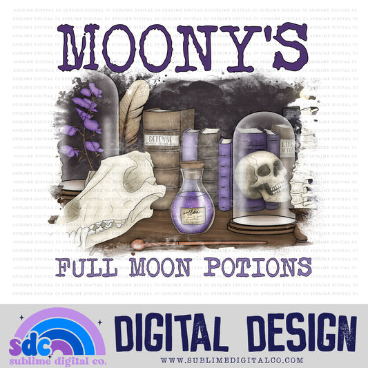 Full Moon Potions • Wizard • Instant Download • Sublimation Design
