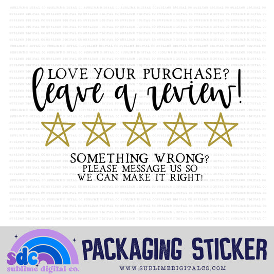 Love Your Purchase? Leave a Review! | Small Business Stickers | Digital Download | PNG File