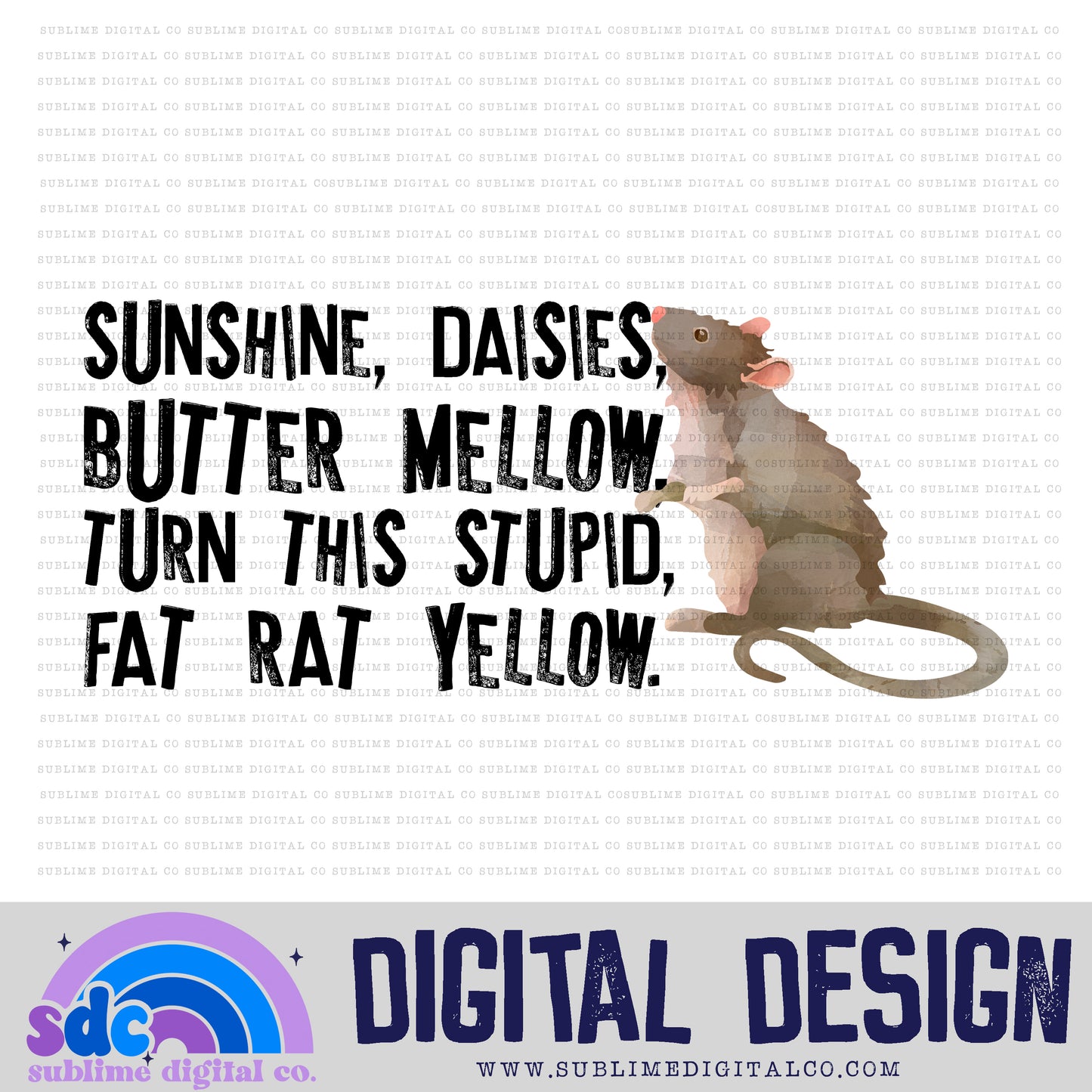 Fat Rat • Wizards • Instant Download • Sublimation Design