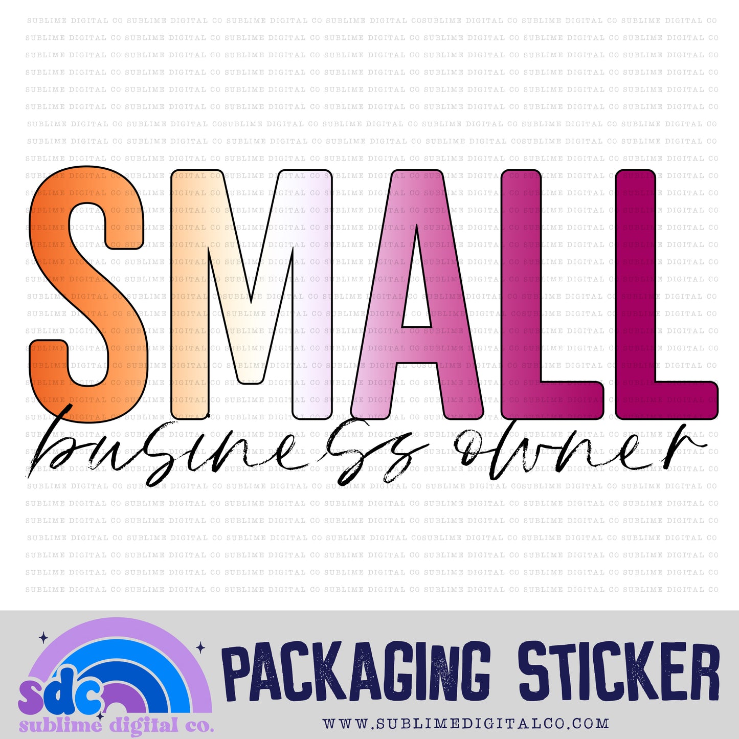 Small Business Owner - Lesbian | Small Business Stickers | Digital Download | PNG File
