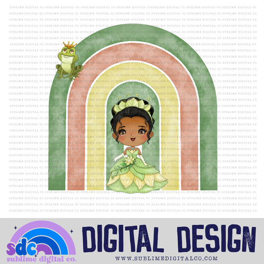 Green Princess • Rainbows • Instant Download • Sublimation Design
